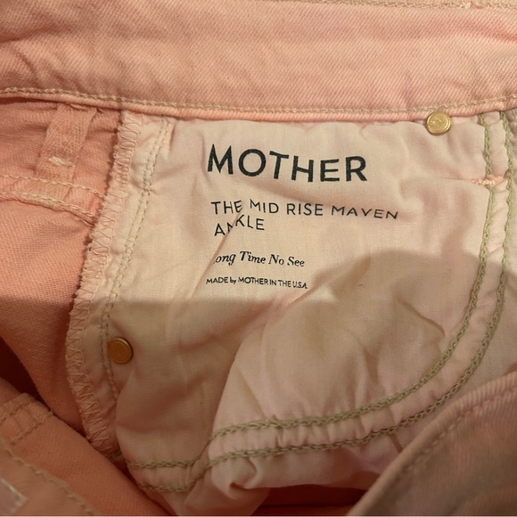 Mother Denim The Mid Rise Maven Ankle in Candlelight Peach, Size 25 - Picture 4 of 8
